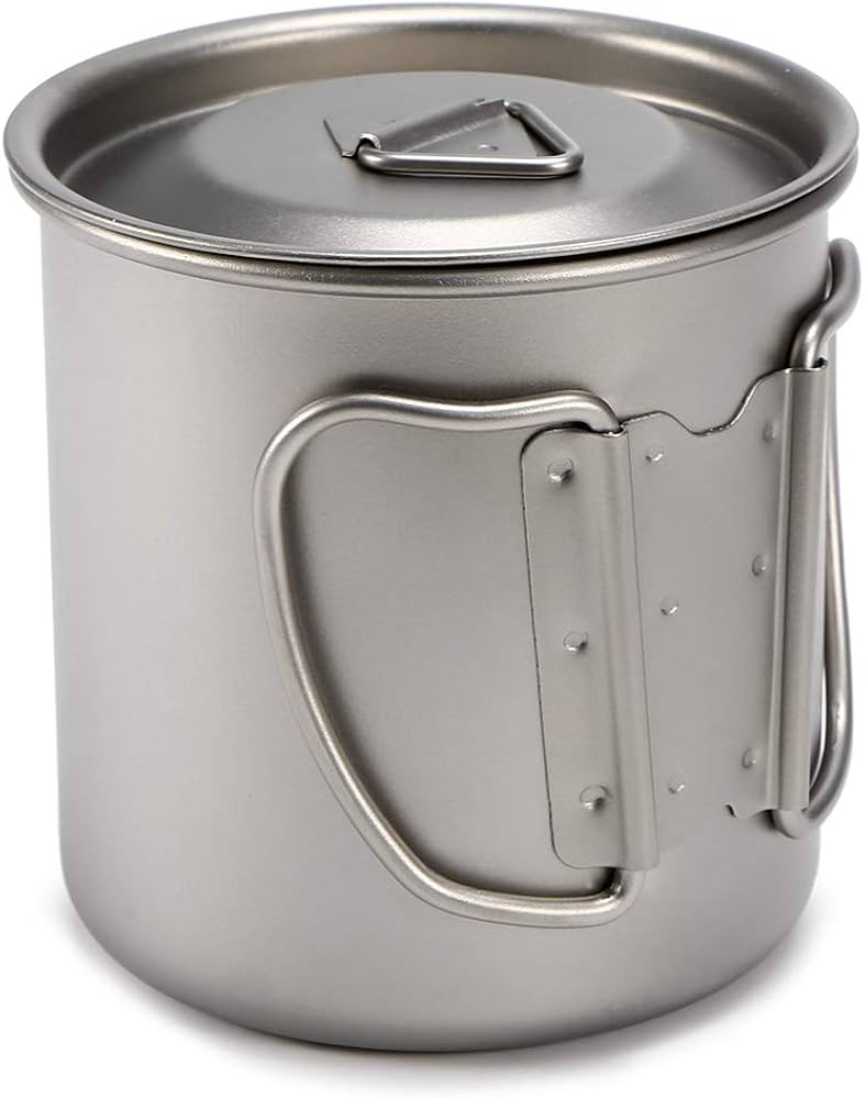 Titanium Mug Portable Pot – Lightweight, Durable & Built for Adventure
