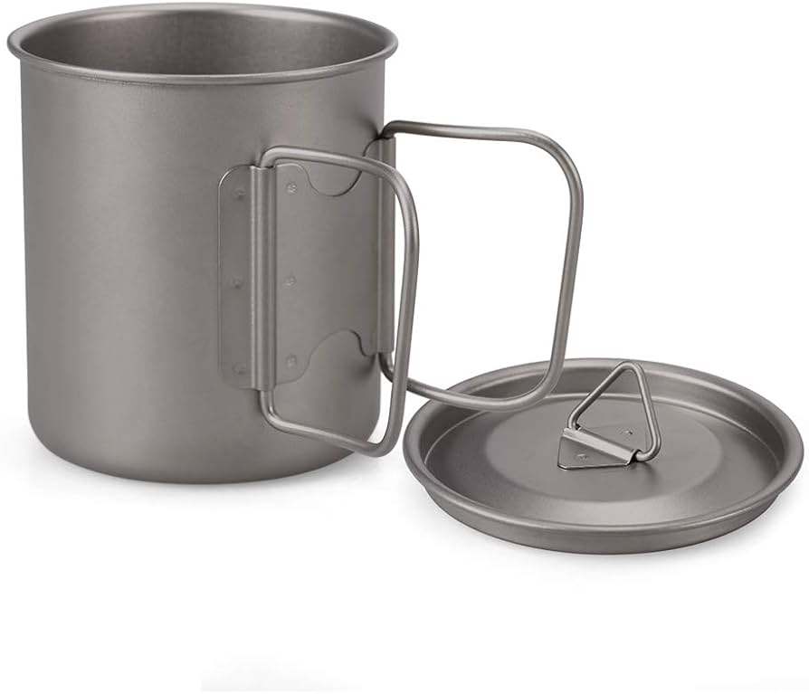 Titanium Mug Portable Pot – Lightweight, Durable & Built for Adventure