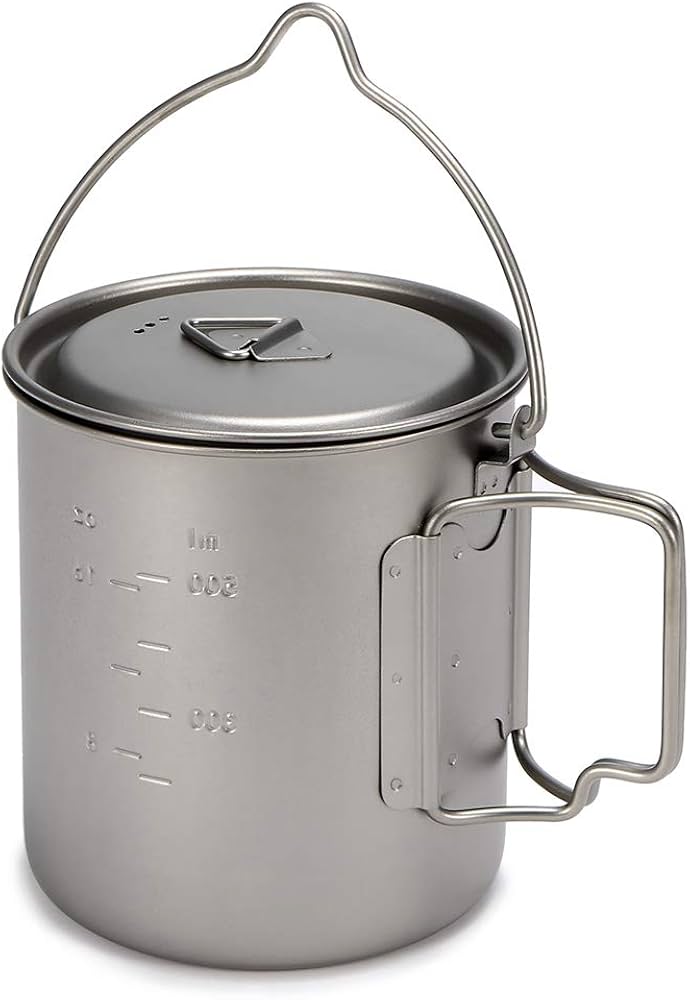 Titanium Mug Portable Pot – Lightweight, Durable & Built for Adventure