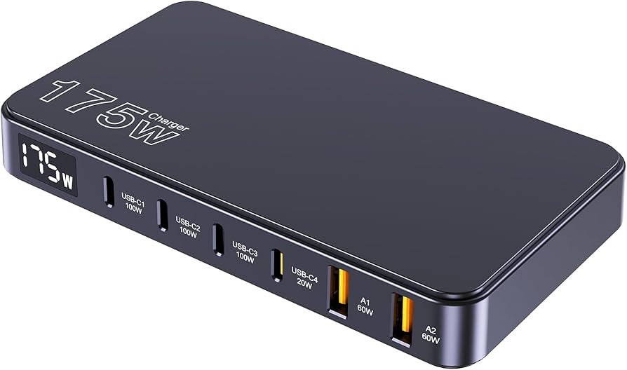 USB-C Charger – LED Display & 100W Power Delivery