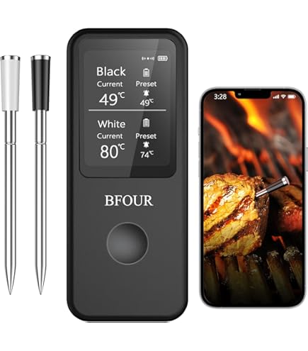 Wireless Meat Thermometer: Precision Cooking with Bluetooth and HD Display