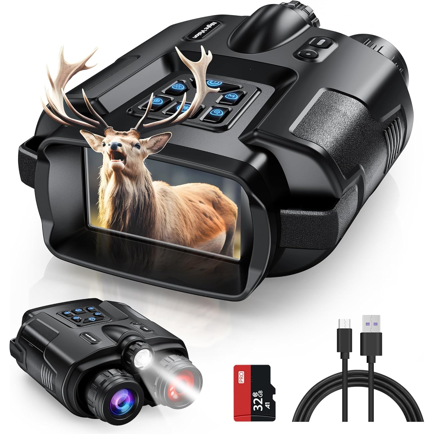 USB Rechargeable Digital Binoculars | 8X Zoom & 4K HD Display