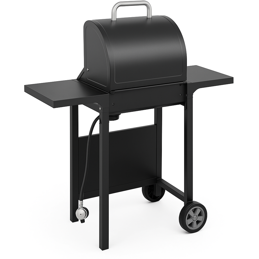 2-Burner Propane Gas Grill - Stainless Steel with Side Shelves