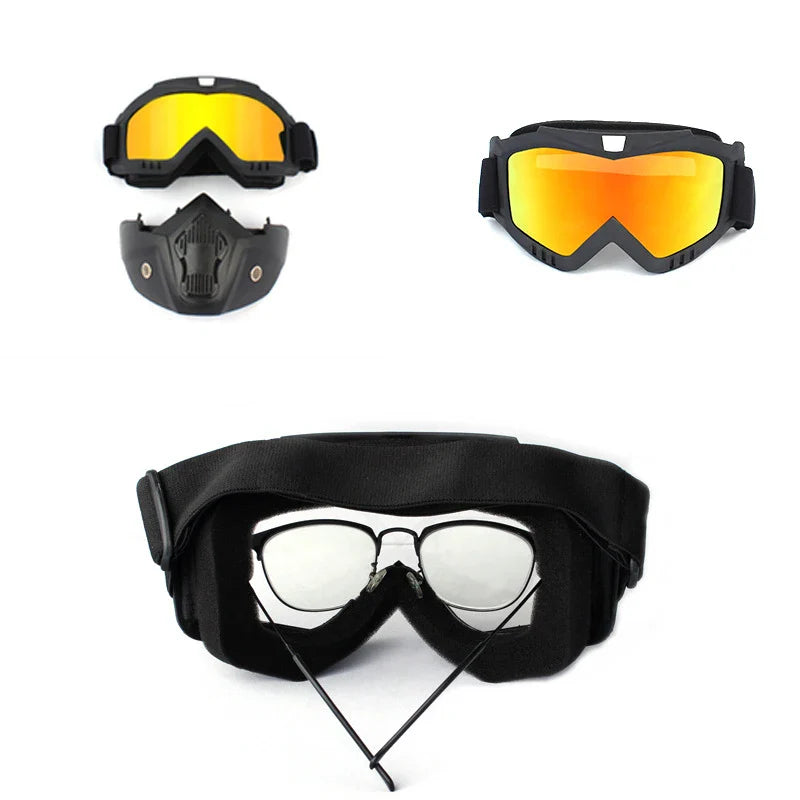Dustproof Motocross Goggles with Full-Face Mask | Anti-Fog & Windproof