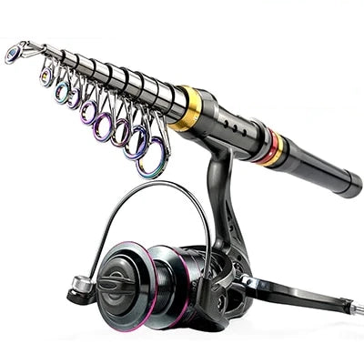 Telescopic Fishing Rod and Spinning Reel Combo