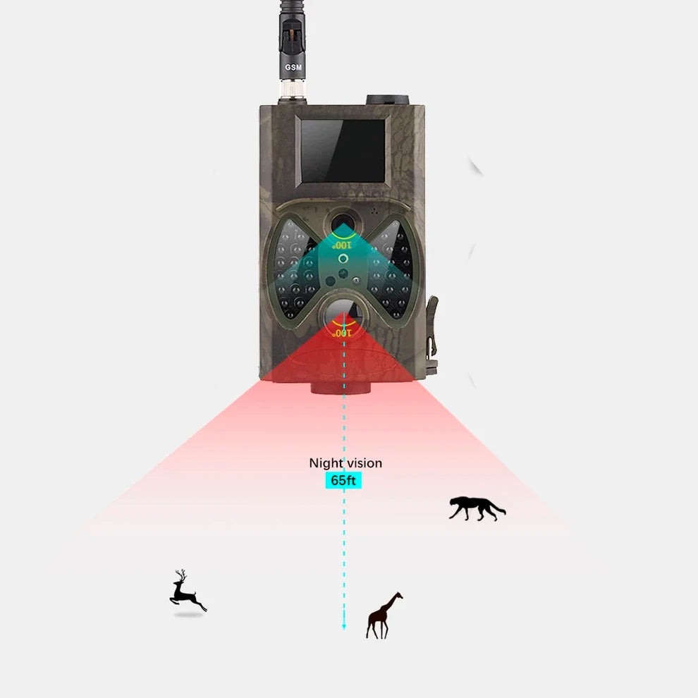 16MP Hunting Camera - Wireless Trail Cam with Night Vision
