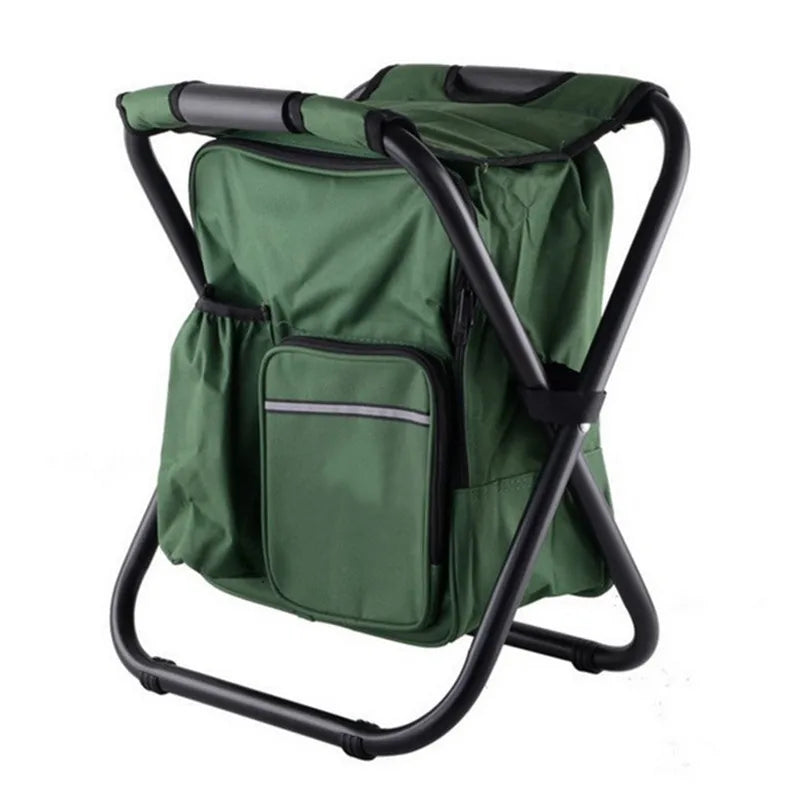 Camping Folding Chair with Cooler, Smart Fishing Chair & Storage Combo