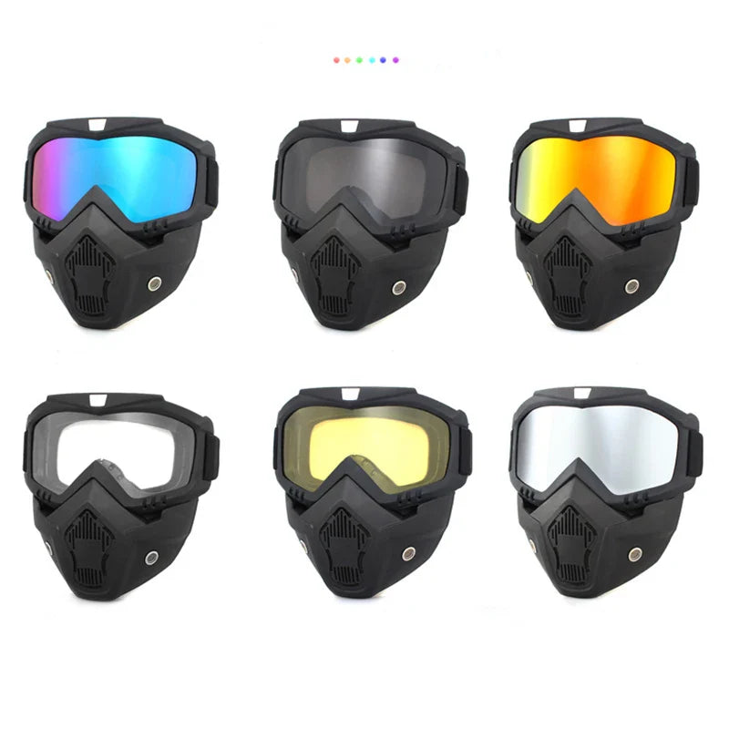 Dustproof Motocross Goggles with Full-Face Mask | Anti-Fog & Windproof