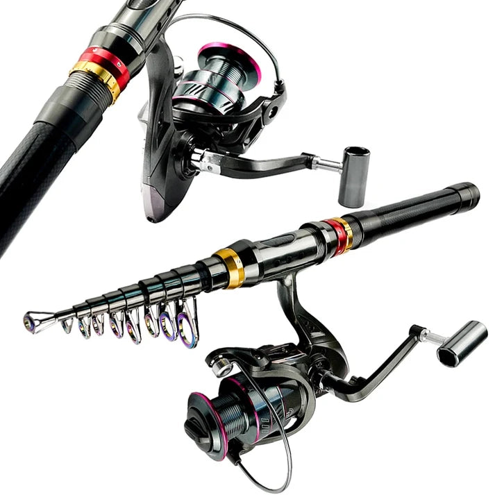 Telescopic Fishing Rod and Spinning Reel Combo
