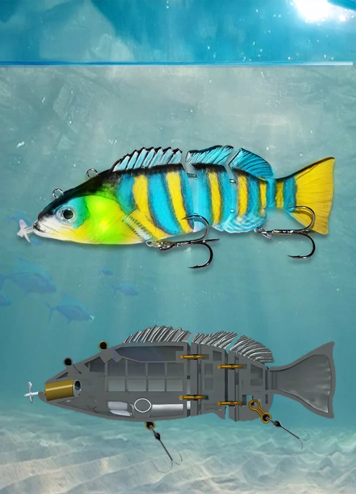 Robotic Swimming Lures, USB Rechargeable, LED Flashing