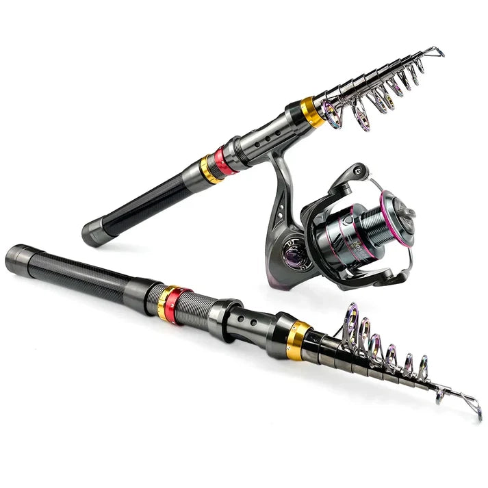 Telescopic Fishing Rod and Spinning Reel Combo