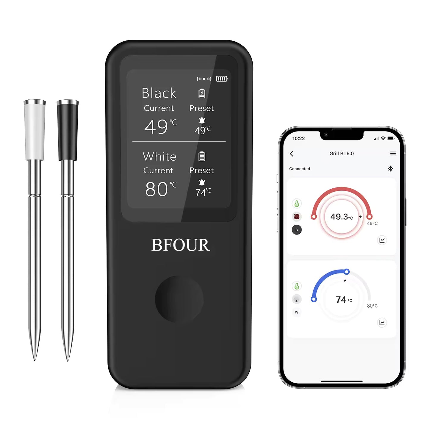 Wireless Meat Thermometer: Precision Cooking with Bluetooth and HD Display