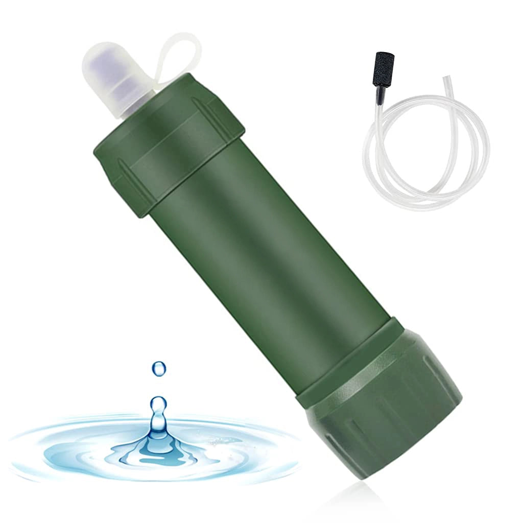 Portable Mini Camping Water Filter Straw with Water Bag