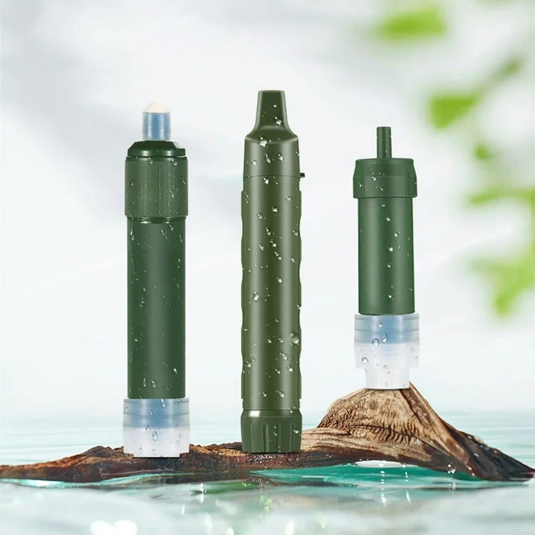 Portable Mini Camping Water Filter Straw with Water Bag