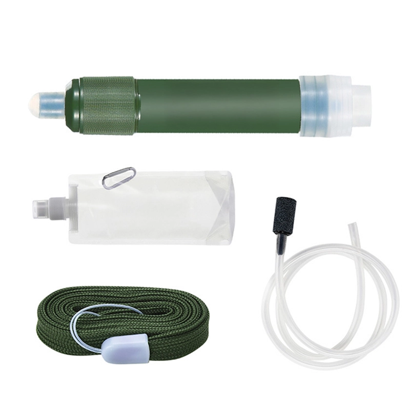 Portable Mini Camping Water Filter Straw with Water Bag