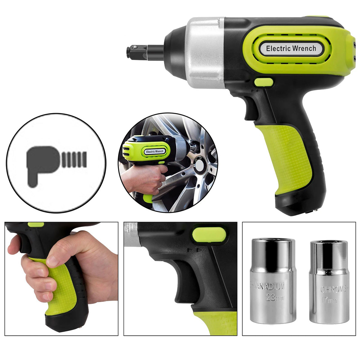 5-Ton Electric Car Jack Kit with Impact Wrench