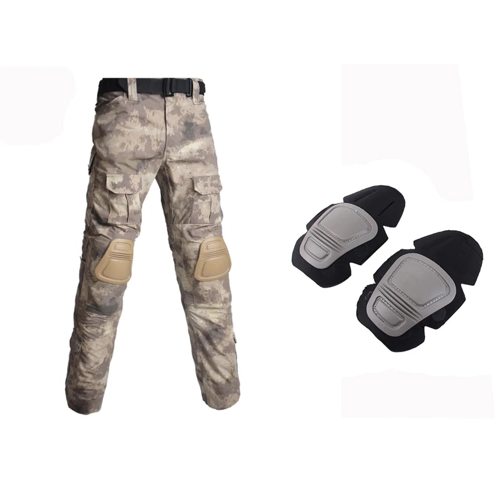 Slim Fit Army Shirt & Camouflage Cargo Pants