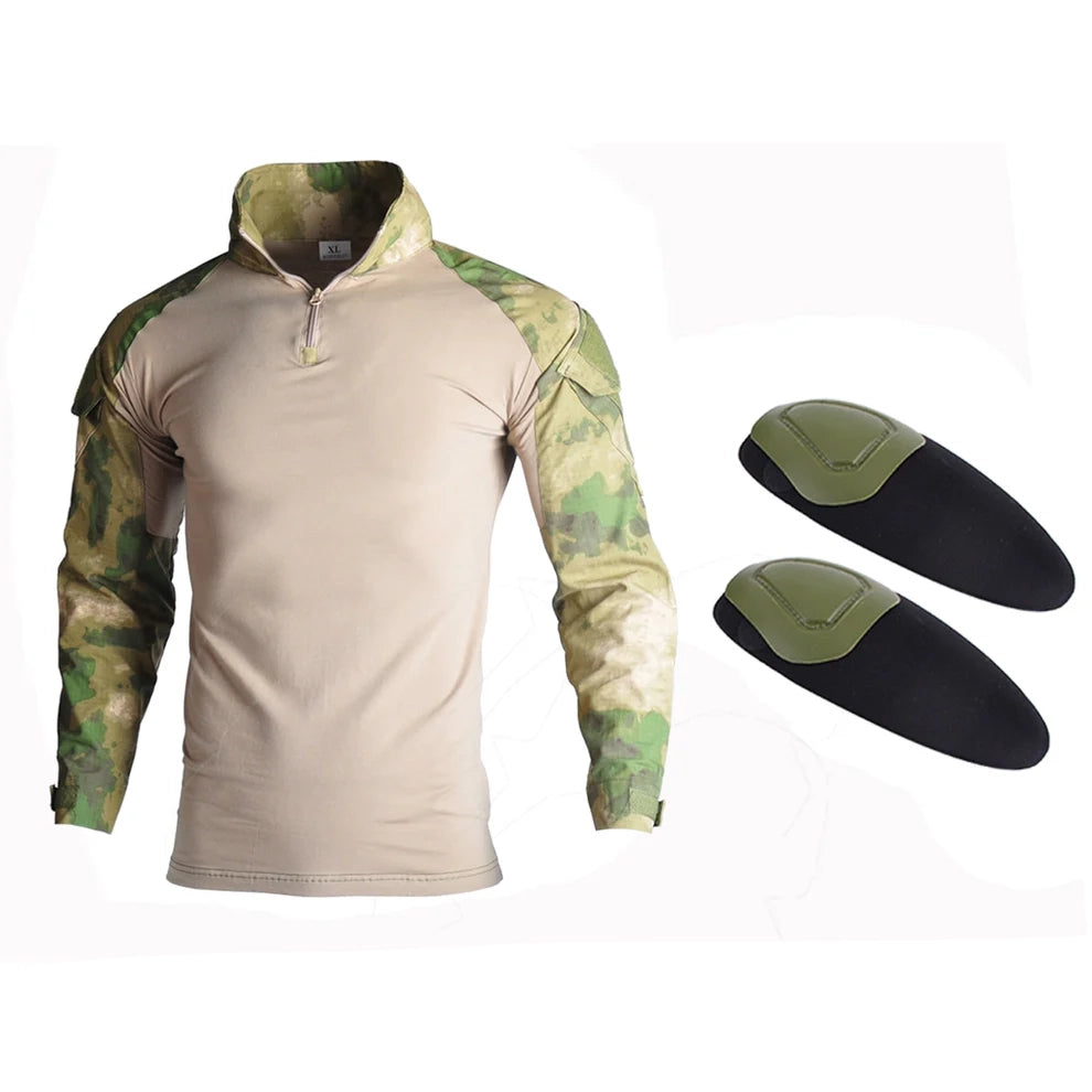 Slim Fit Army Shirt & Camouflage Cargo Pants