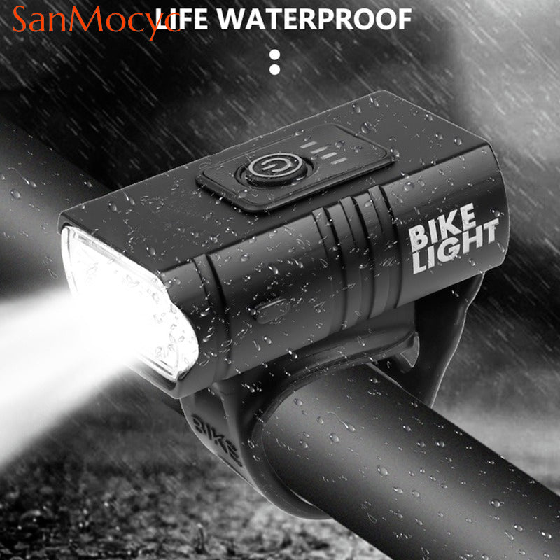 LED Bicycle Light 1000LM - USB Rechargeable MTB Road Bike Front Lamp