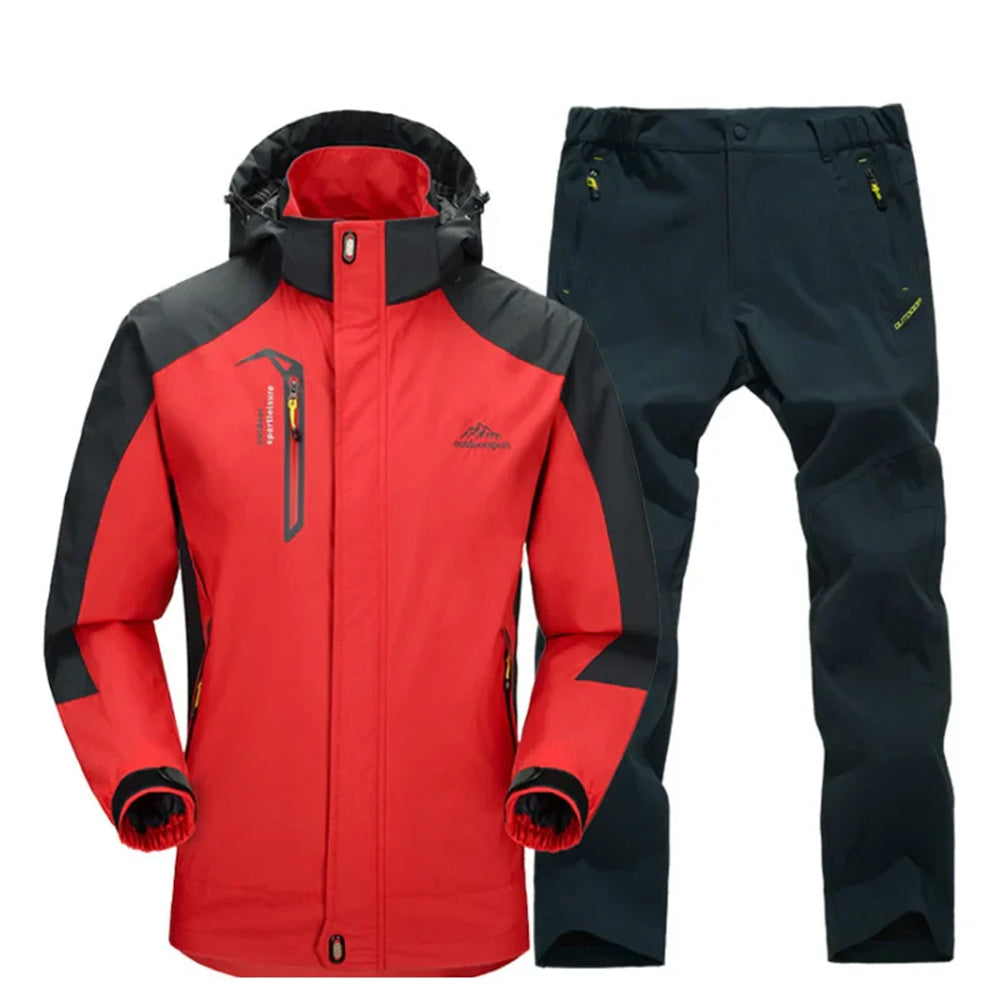 Outdoor Hiking Jacket and Pants Set for Men