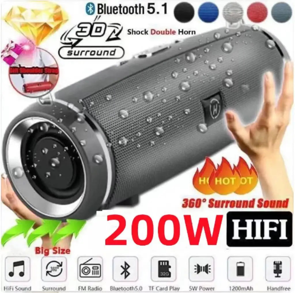 Survival Now™ 200W Portable Bluetooth Speaker