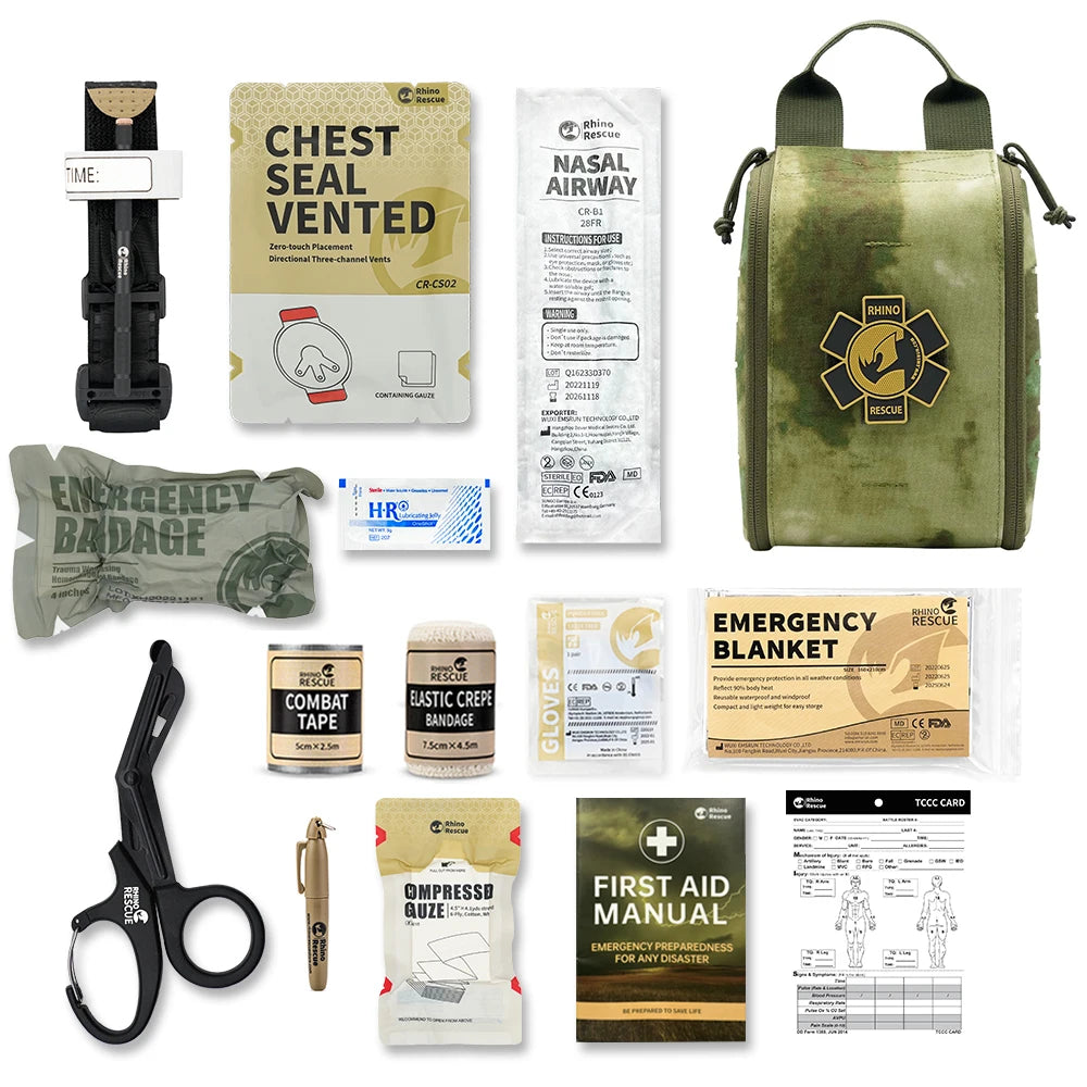 Rhino Rescue 002M Tactical First Aid Trauma Kit – MOLLE IFAK