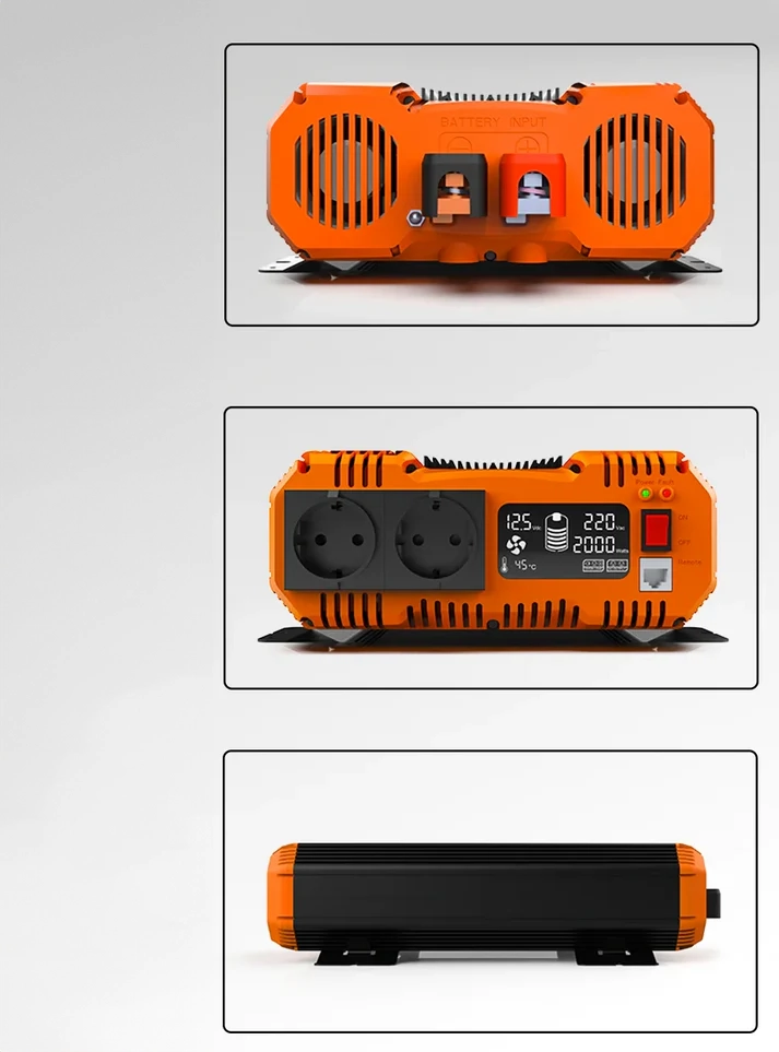 Pure Sine Wave Inverter - Reliable DC-to-AC Power with LCD Display