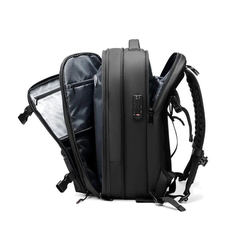 Travel Backpack – Vacuum Compression, 17-Inch Laptop Compartment, Expandable Design