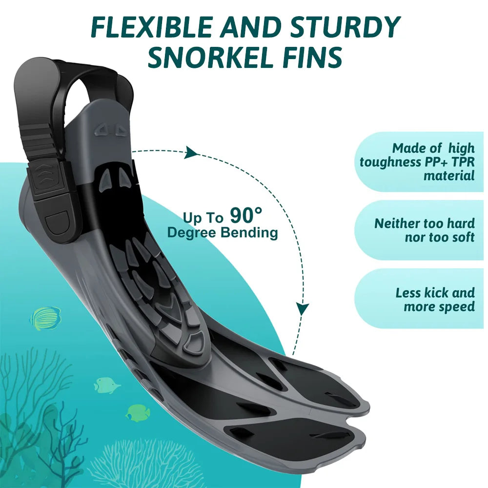 Survival Now™ Snorkel Fins with Adjustable Buckles