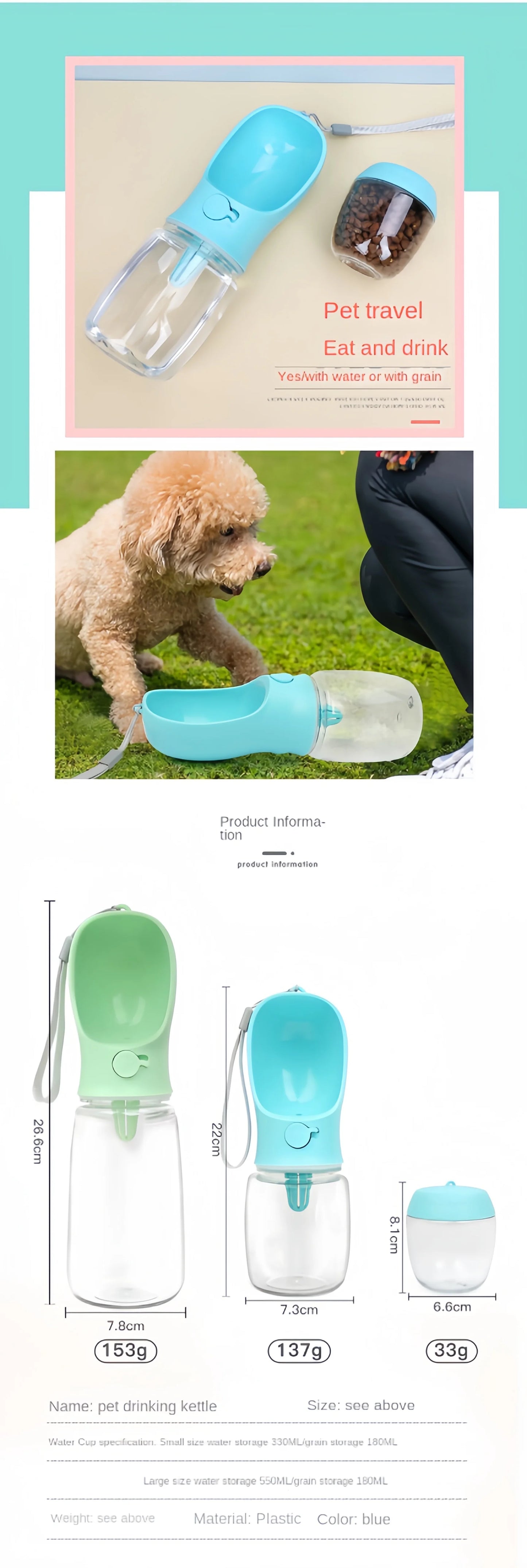 Survival Now™ Portable Pet Food & Water Storage