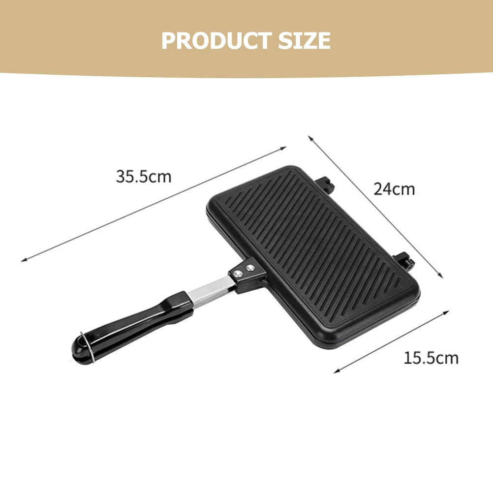 Double-Sided Sandwich Fry Maker – Non-Stick Kitchen and Camping Cookware