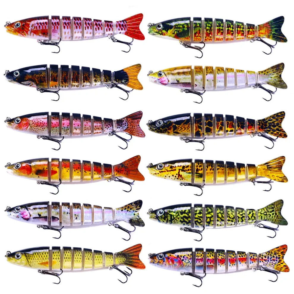 Multi-Jointed Sinking Fishing Lure – Lifelike Swimmer with Sharp Hooks