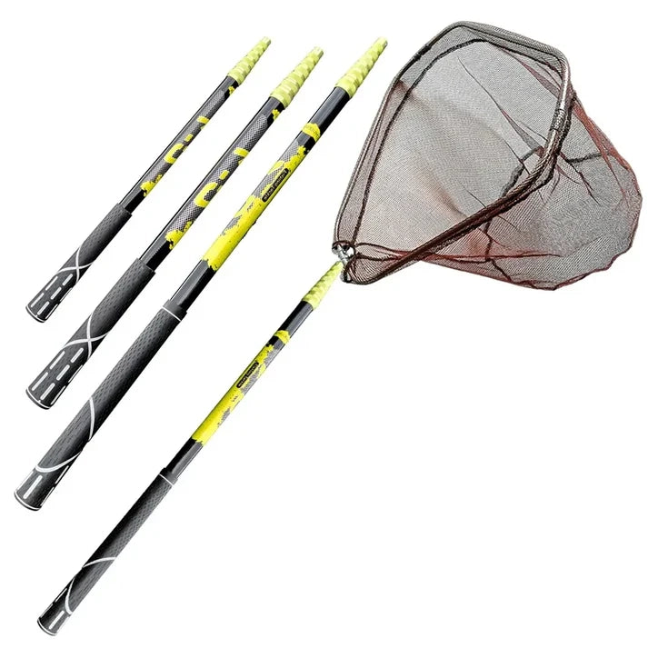 Telescoping Foldable Landing Net Pole – Carbon Fiber
