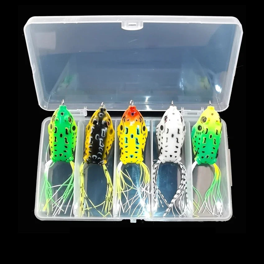 Frog Soft Lure Tube Bait Set, 3-Piece Fishing Lures