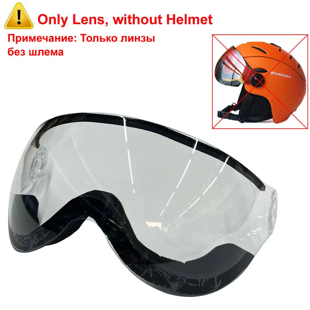 Professional Half-Covered Ski Helmet with Goggle Strap – Lightweight Winter Sports Protection
