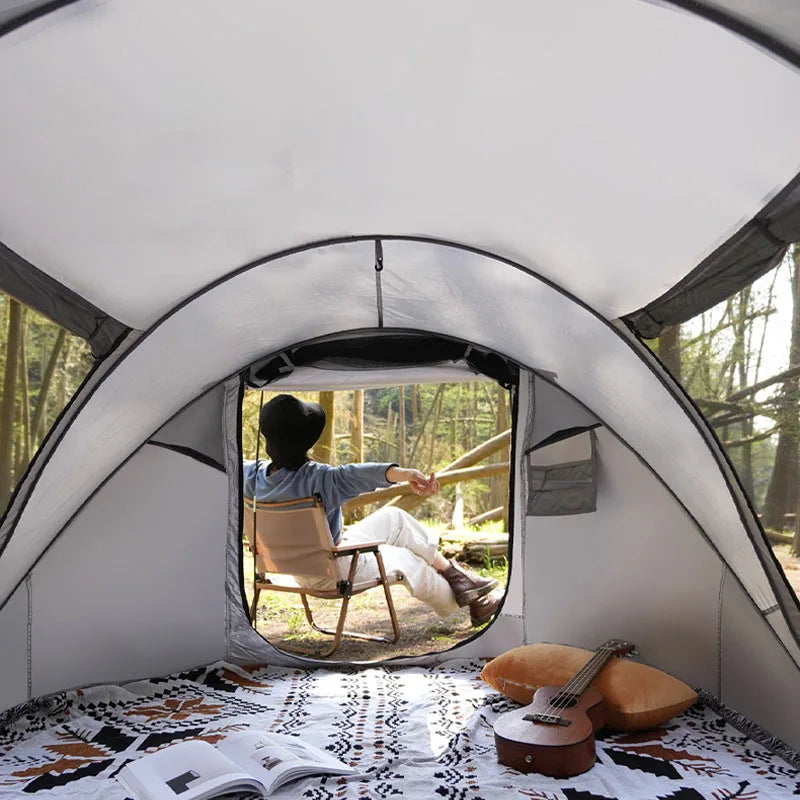 Automatic Pop-Up Tunnel Tent | Instant Setup & Weatherproof