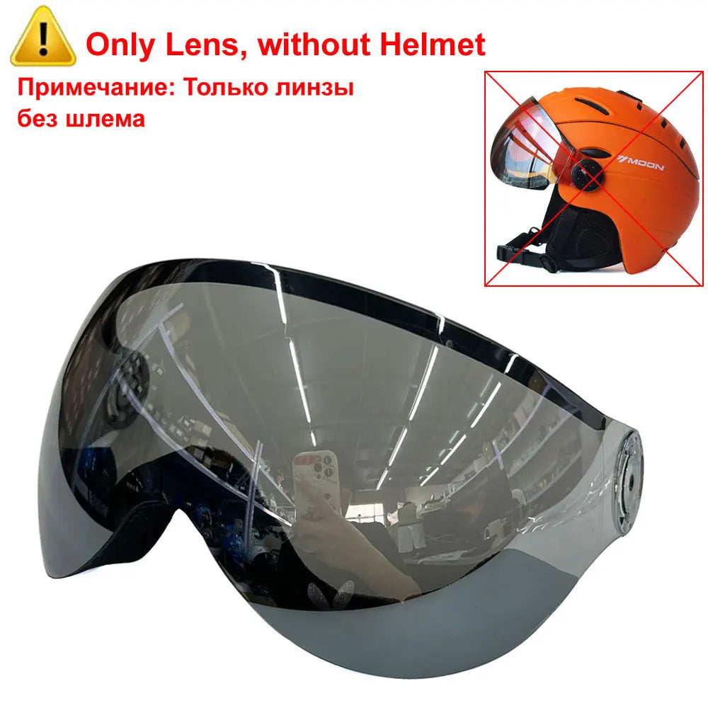 Professional Half-Covered Ski Helmet with Goggle Strap – Lightweight Winter Sports Protection