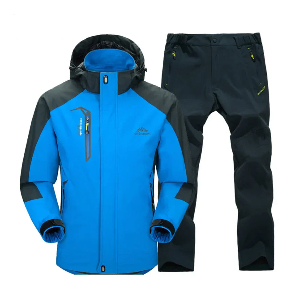 Outdoor Hiking Jacket and Pants Set for Men