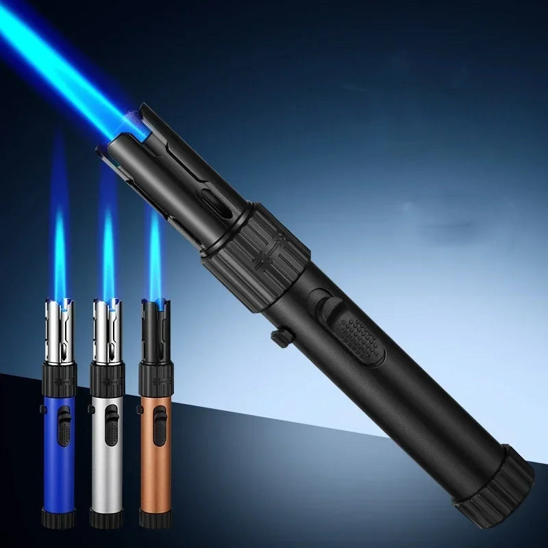 Powerful Blue Flame Jet Torch, Refillable Windproof Butane Lighter