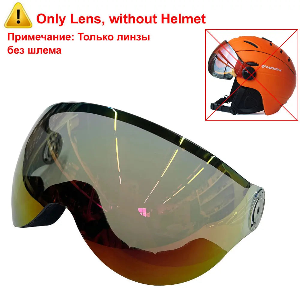 Professional Half-Covered Ski Helmet with Goggle Strap – Lightweight Winter Sports Protection