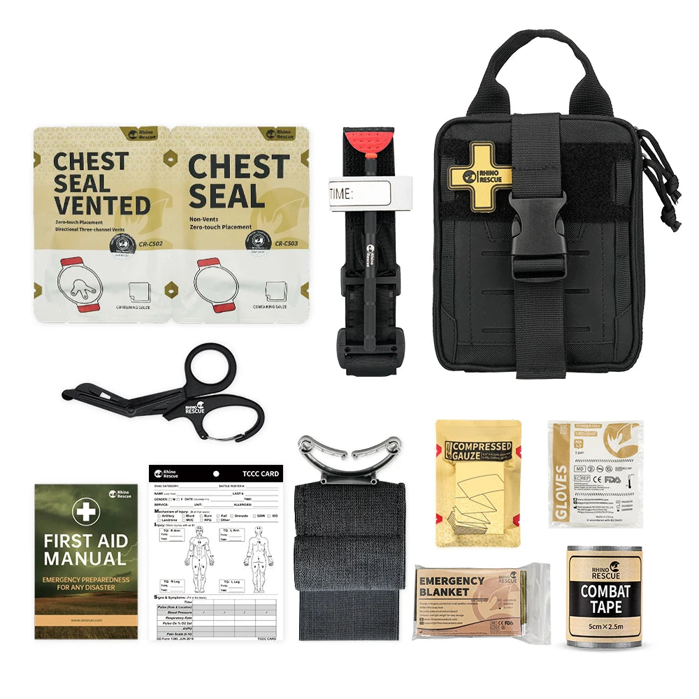 Rhino Rescue EDC First Aid Kit – Tactical Trauma Pouch