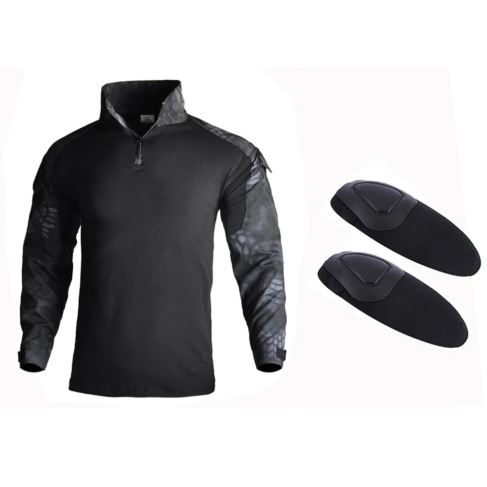 Slim Fit Army Shirt & Camouflage Cargo Pants