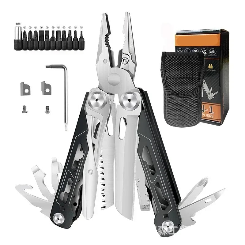 28-in-1 Camping Multitool – All-in-One Survival Tool
