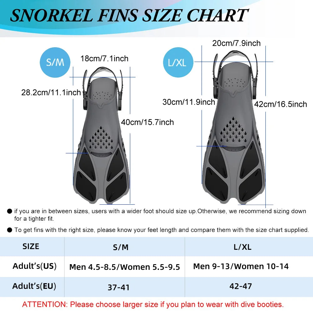 Survival Now™ Snorkel Fins with Adjustable Buckles