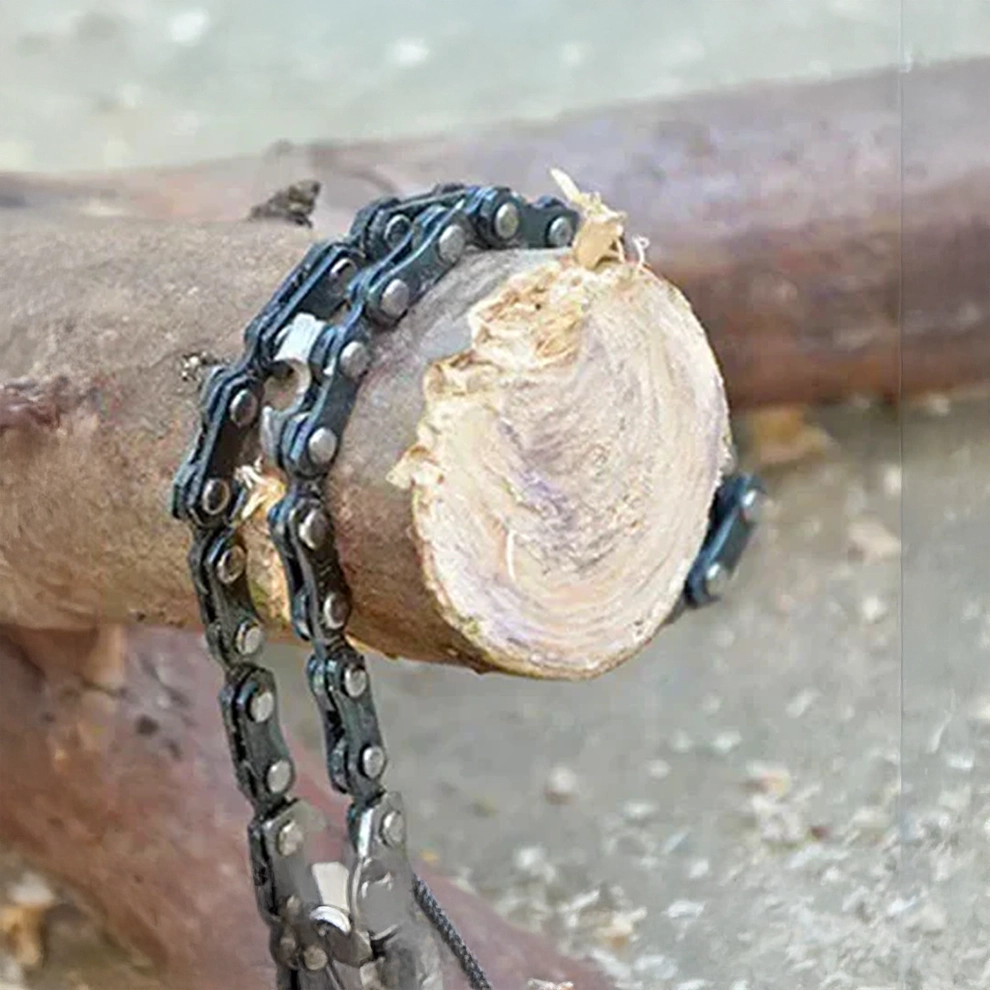 Portable Survival Chain Saw, High-Carbon Steel Tool for Outdoor