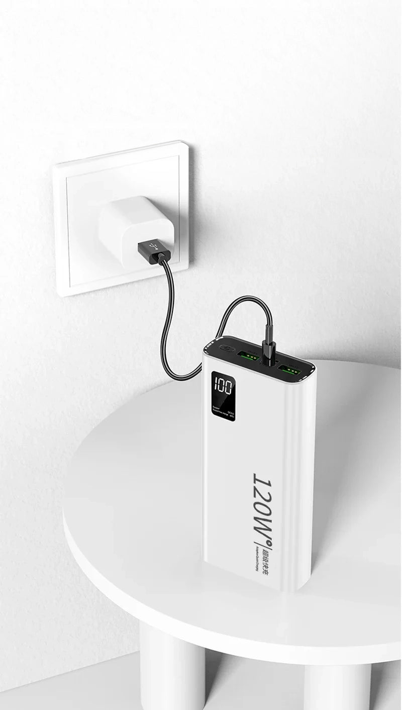 120W Power Bank - 50,000mAh Ultra-Fast Charging for All Devices