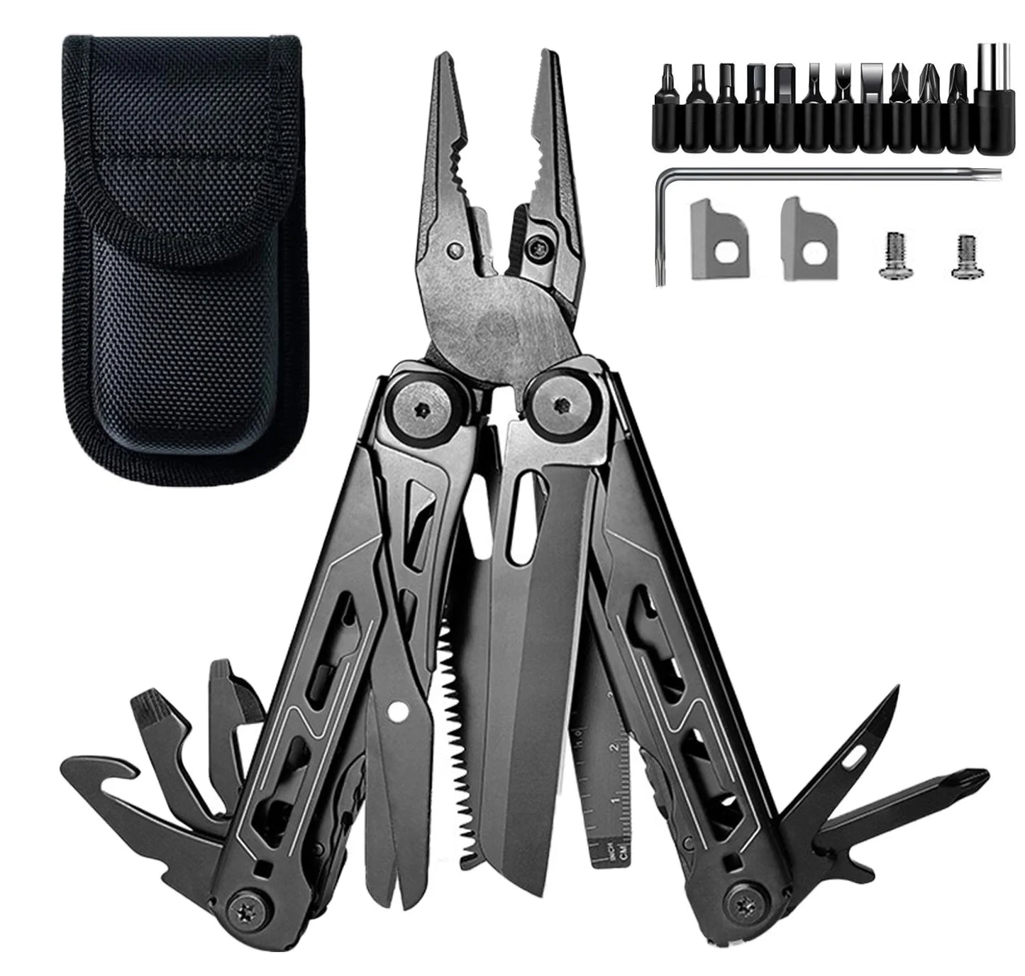 28-in-1 Camping Multitool – All-in-One Survival Tool
