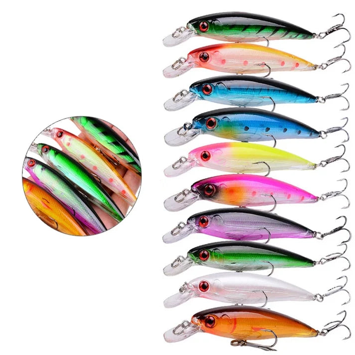 Random Fishing Lure Set – 3/5/8 Pcs Minnow, Crankbait