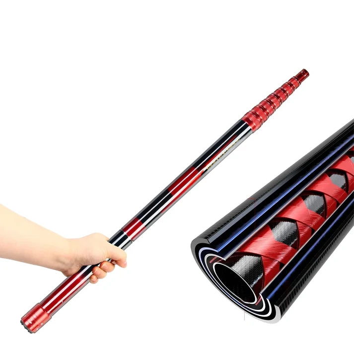 Telescoping Foldable Landing Net Pole – Carbon Fiber