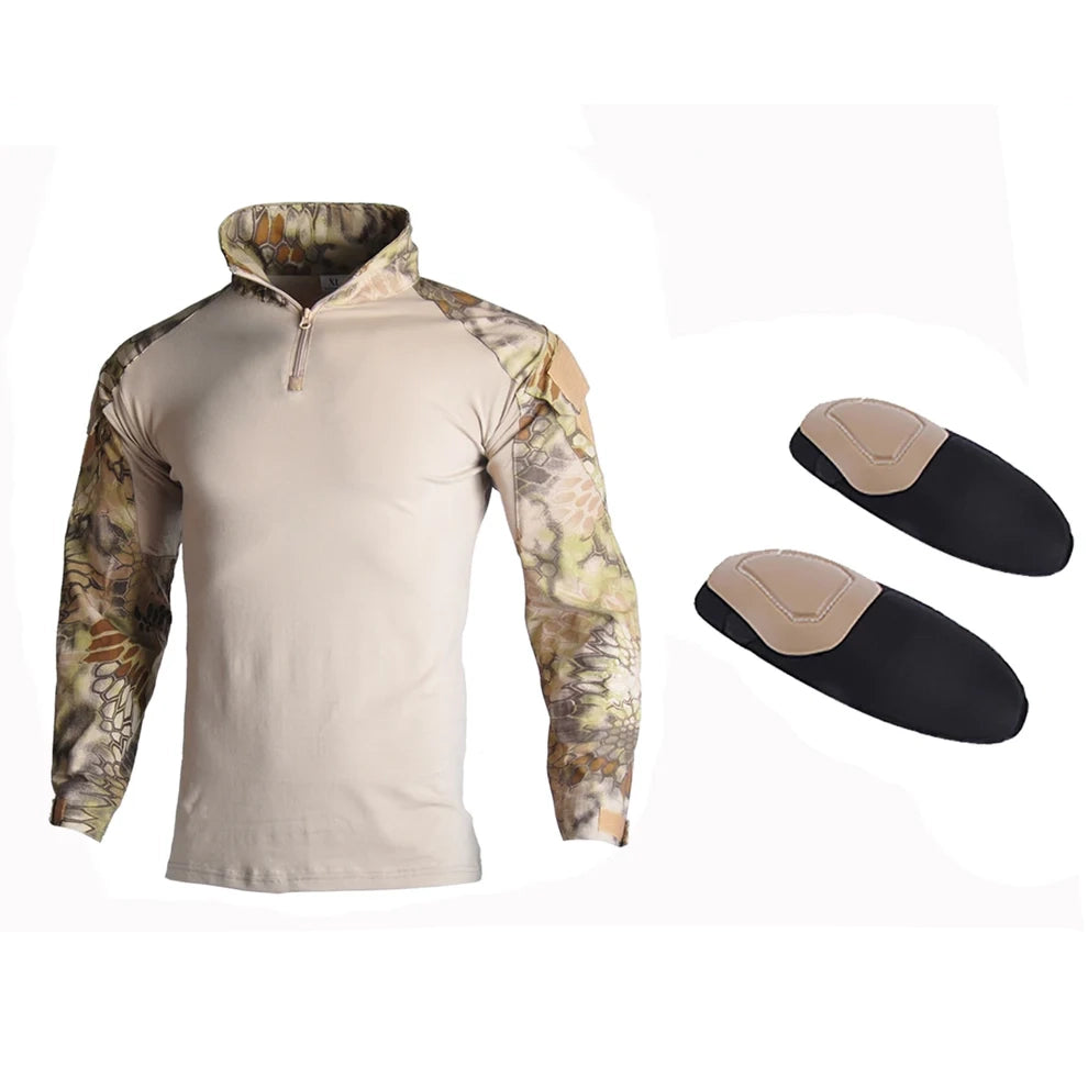 Slim Fit Army Shirt & Camouflage Cargo Pants